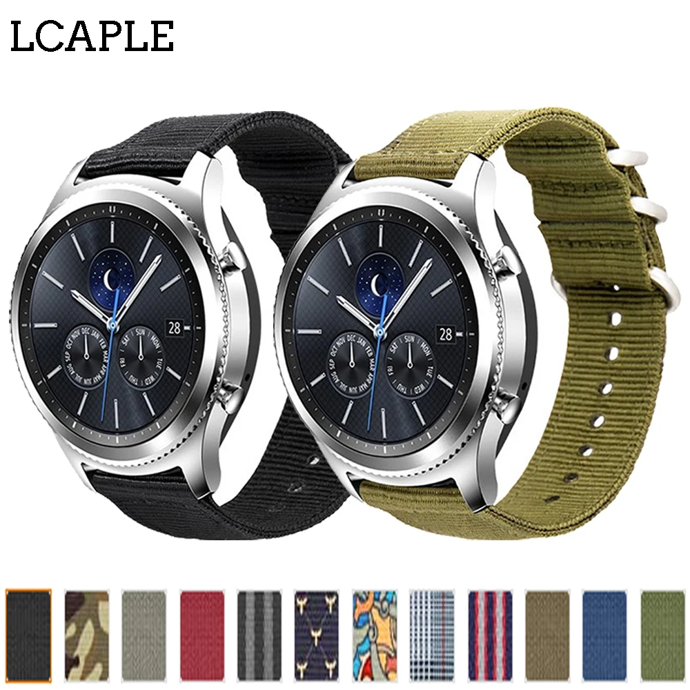 Galaxy watch 46 мм для samsung gear S3 Frontier Amazfit Bip huawei часы Gt nato ремешок 22 мм ремешок для часов нейлоновый браслет ремешок для часов