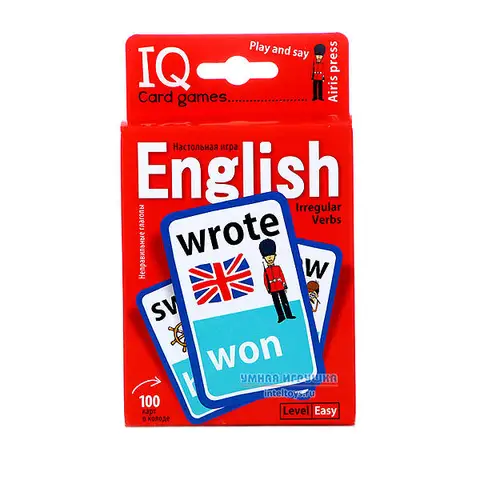 Настольная игра «Английские неправильные глаголы», 1 уровень, Айрис-Пресс Английские неправильные глаголы