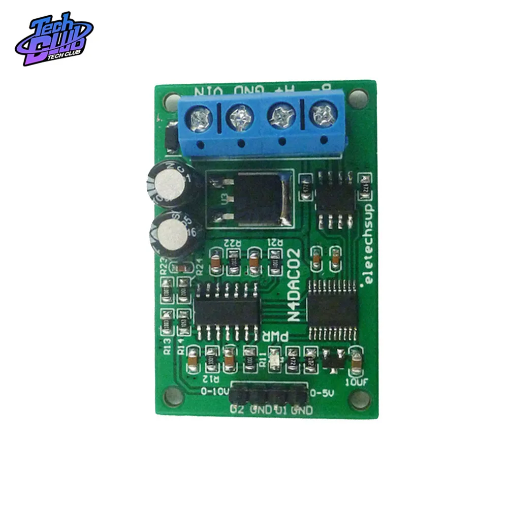 Новый аналоговый преобразователь напряжения 2CH модуль DAC 0 5V 10V PWM В напряжение RS485