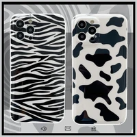 zebra pattern phone case for iphone 11 12 pro max mini soft cows pattern cover for iphone iphone xr xs x 6 6s 7 8 plus cases
