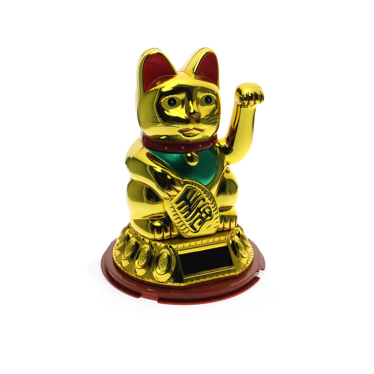 Сувенир Счастливый Кот Манеки-неко Espada E-10GC золотой 10см на солнечной батарее | Дом