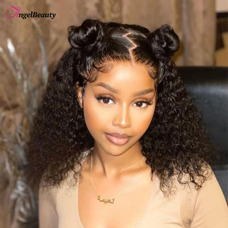 Jerry Curly 13x4 Short Bob Wig HD Lace Frontal Human Hair Wigs 4x4 Deep Curly Lace Closure Wig For Women Remy Water Wave Bob Wig