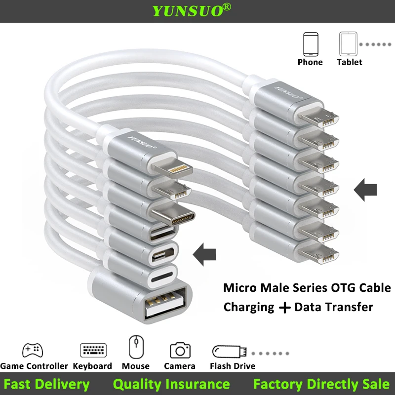 

Phone Accessories OTG Micro USB 2.0 3.0 Cable Micro USB Male To USB Female OTG Adapter For Hard Disk Phones Drive Recorder