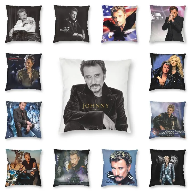 

Наволочка на подушку французский рок с изображением Джонни Хелли, домашний декор, наволочка для подушки во французском стиле, певицы, навол...