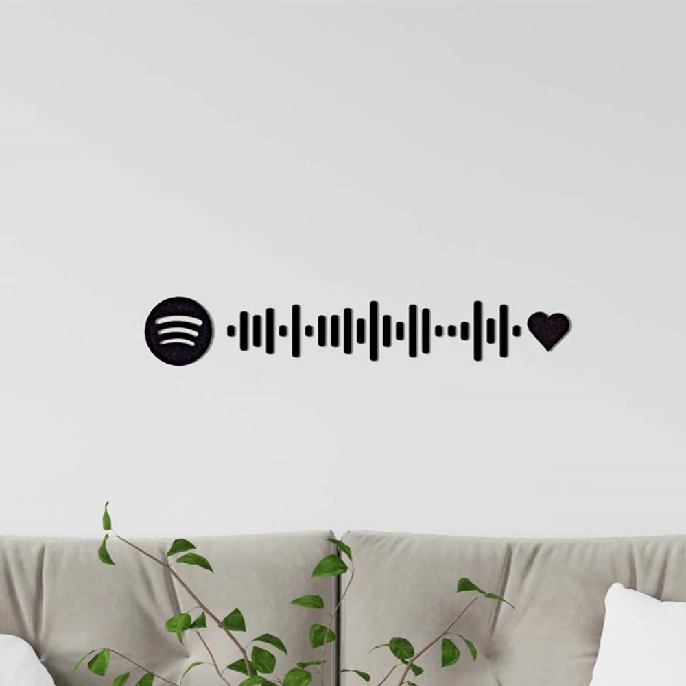 

Personalized Wall Decor Spotify Code Black Stylish Wall Decoration Custom Gift Let Your Favorite Song Decorate Your Wall
