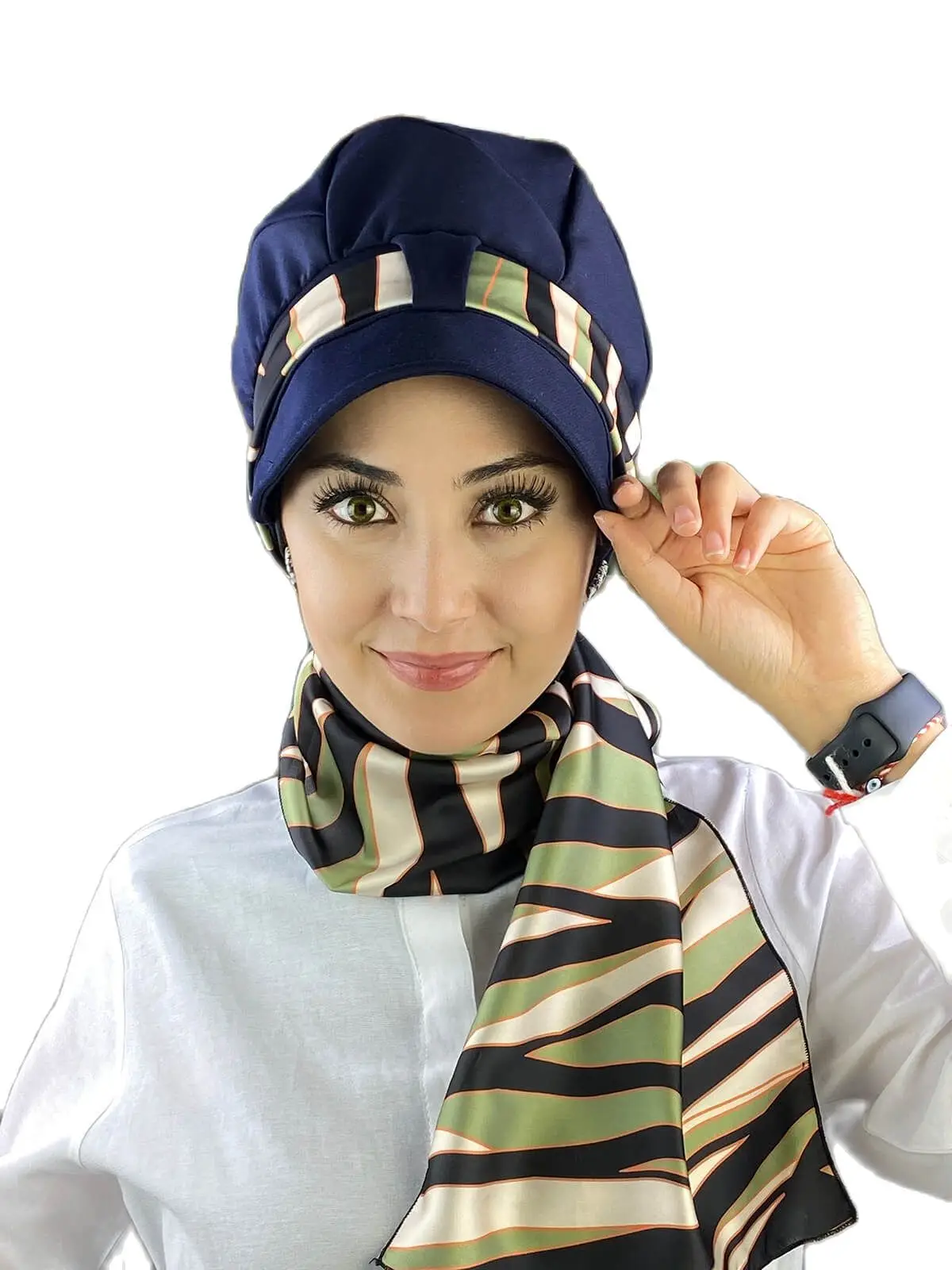 

Navy blue Scarf Hat New Fashion Islamic Muslim Women Scarf 2021 Trend Hijab Which Are Immediately Ready-to-Wear Beanie Bone Koton Kerchief