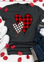 plaid striped leopard hearts colored print t shirt cute valentines day gift tshirt women graphic valentines tees tops outfits