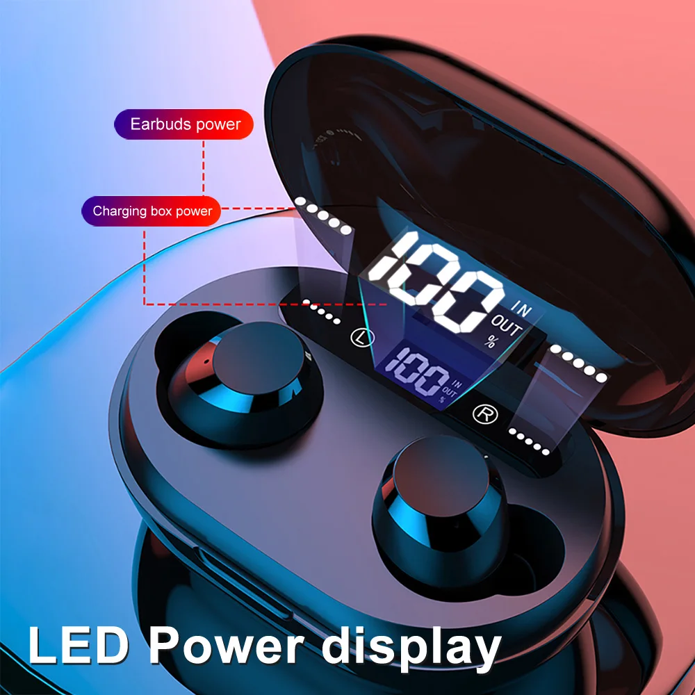 9D стерео звук TWS Bluetooth 5 0 беспроводной наушник светодиодный дисплей 3000 мАч Внешний