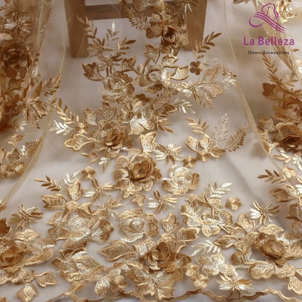 La Belleza дизайн кружева, темно-розовые 3D Цветы кружевная ткань, розовые 3D Цветы Кружевная Ткань вечернее платье кружевная ткань 1 ярд
