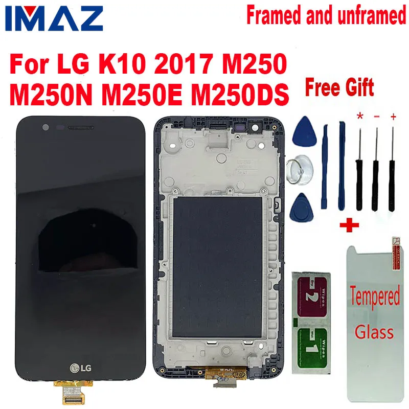 

IMAZ Original 5.3‘’ LCD For LG K10 2017 LCD Display Touch Screen Digitizer Assembly For M250 M250N M250E M250DS LCD with Frame