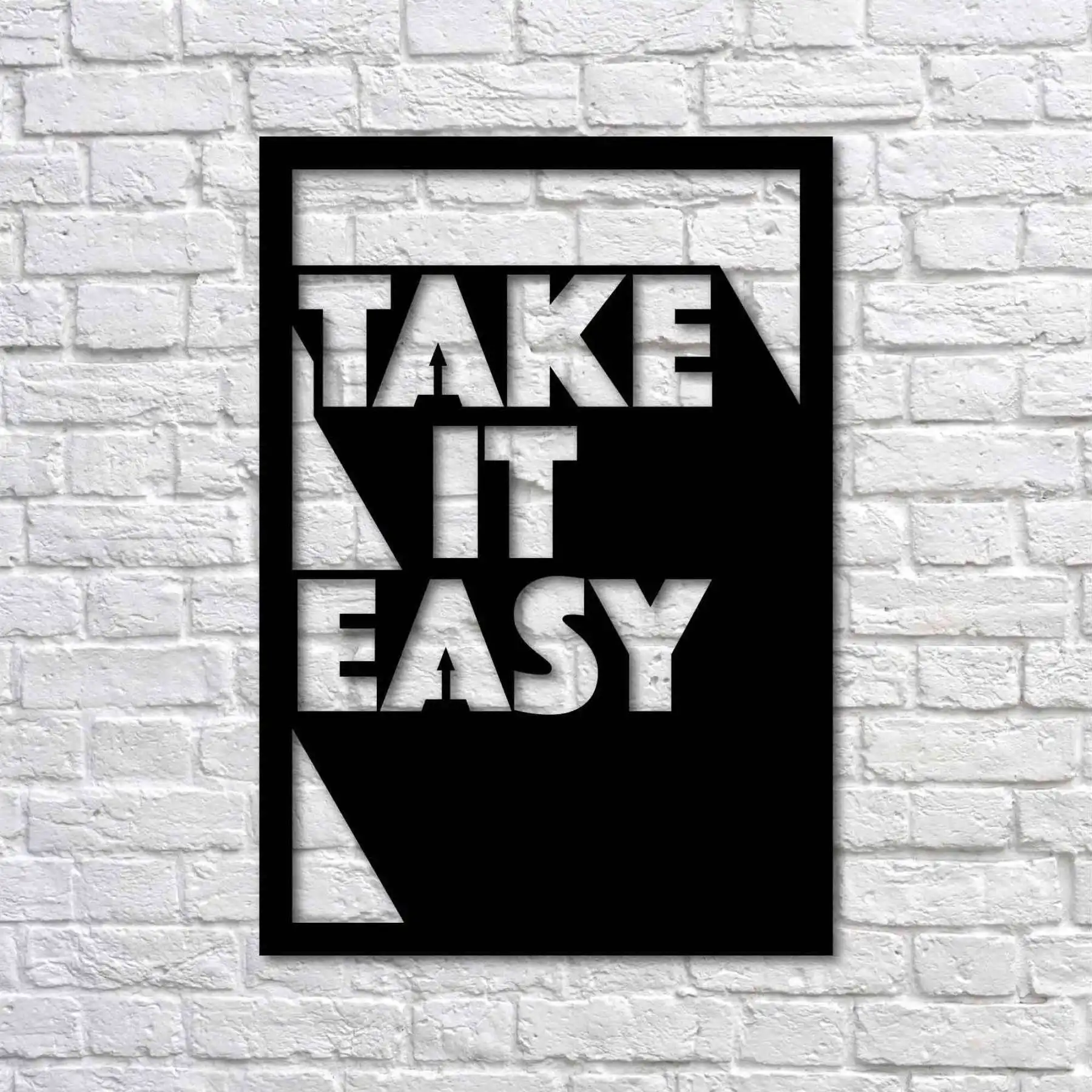 

Metal Wall Art Take It Easy Interior Decoration Home Decor Wall Hanging Home Decoration Wall Art 50x48 cm
