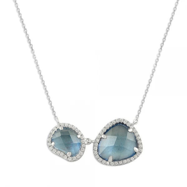 

Silver 925 Sterling Zircon Cubic Zirconia Necklace