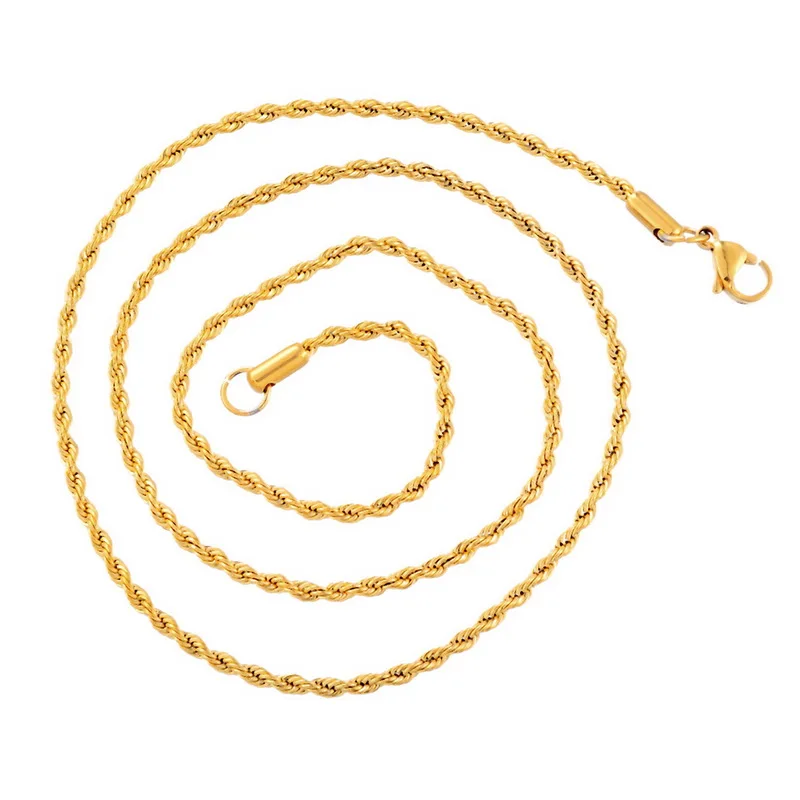 Модное золотое ожерелье простого дизайна для женщин и мужчин Очаровательное с