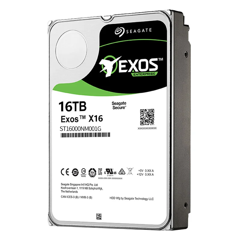 

Внутренний Жесткий драйвер ST16000NM001G для Seagate Exos X16 ST16000NM001J для Exos x18 16 ТБ SATA 6Gbps 7200 RPM 256MB 512e/4kn 3,5"