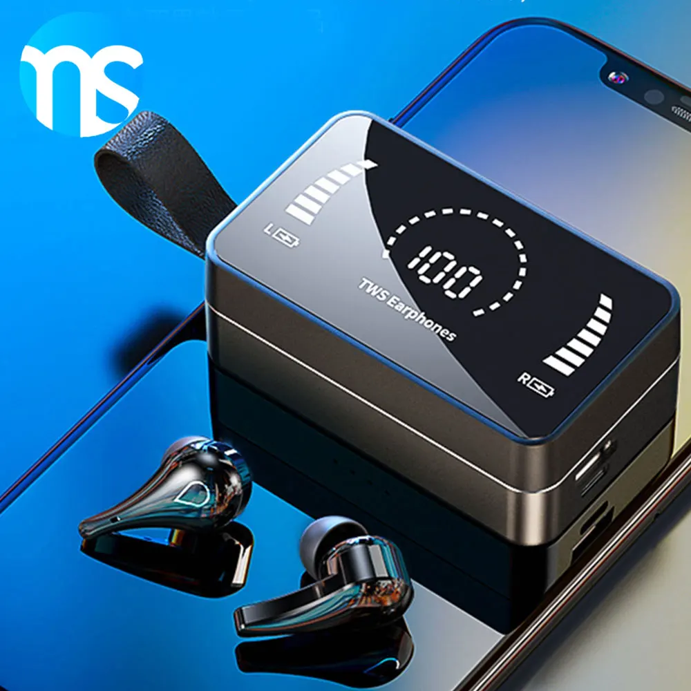 

Ms TWS Bluetooth Wireless Headphones Touch Control Earphones 3500mAh Charging Box 9D Stereo Sports Waterproof Headset