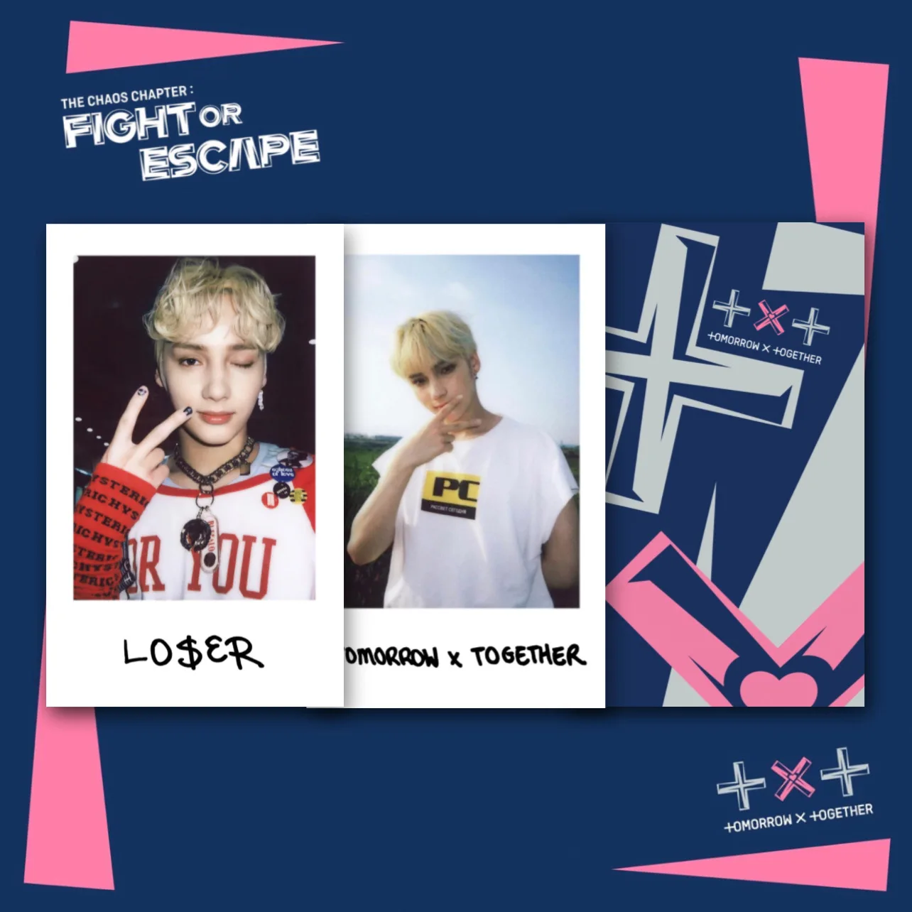 10 шт/комплект Карты полароид Tomorrow x Together TXT FIGHT or ESCAPE для коллекции | Канцтовары
