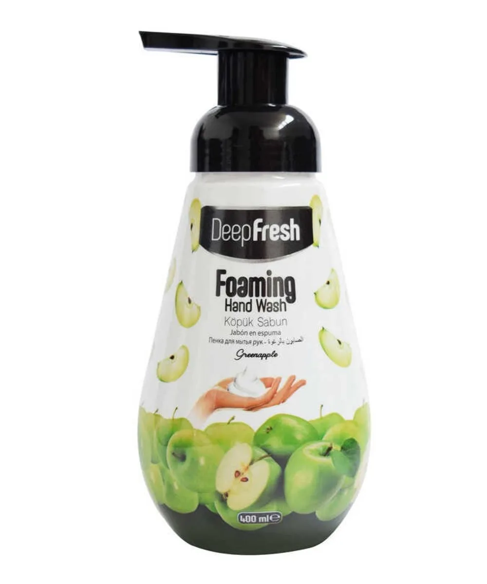 Жидкое пенное туалетное мыло Deep Fresh Зеленое яблоко пенка для рук 400 мл. | Красота и