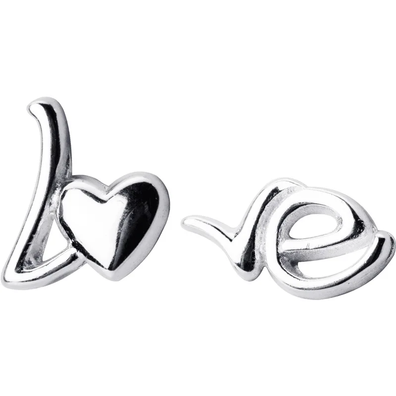Серьги-гвоздики с надписью LOVE | Украшения и аксессуары