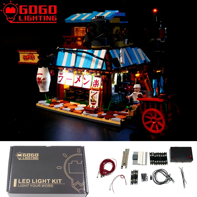 

GOGOLIGHTING Brand LED Light Up Kit For Lego 18Kk99 Yile Ramen Restaurant Street View Blocks Lamp Set Toys(Only Light No Model)