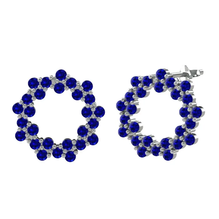 

Lily Circle Love earrings silver with gold plated and rose gold plated options with 15 stone options
