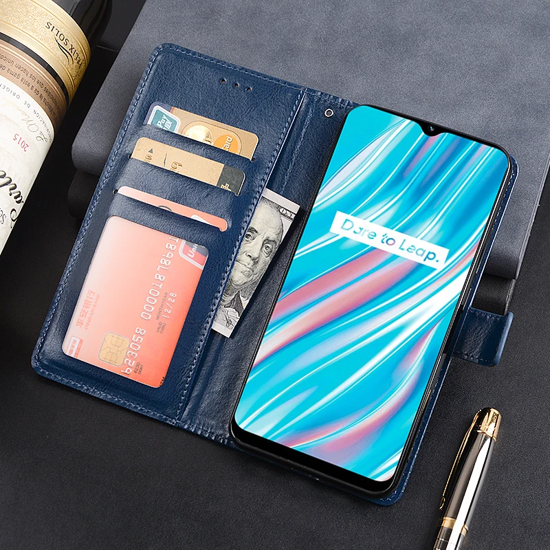 

Чехол-портмоне с откидной крышкой чехол для OPPO Realme V11 5G кожаный чехол для Realme RMX3121 чехол для телефона чехол Funda Capa Coque