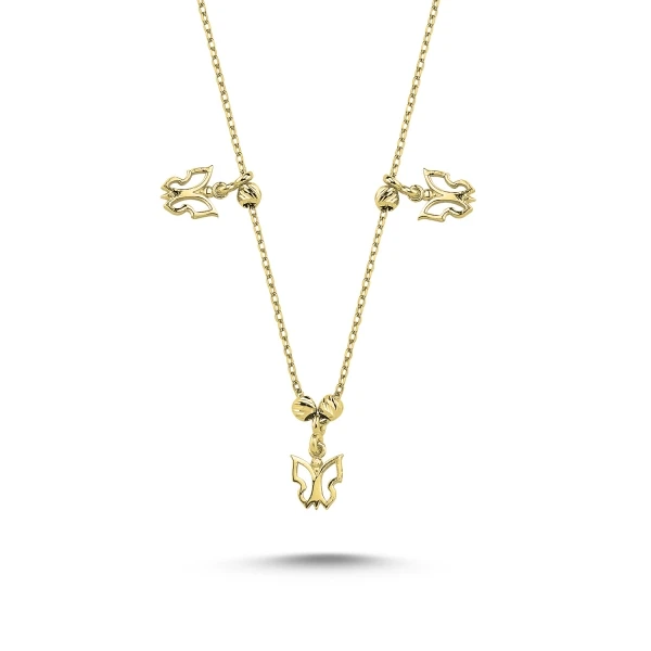 

Серебряное 925 пробы ожерелье с бабочкой