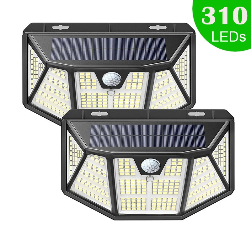

310 LED Solar Motion Sensor Lights Outdoor, Security Lights Wireless Solar Wall Lights with 3 Modes for Garden Patio Yard Deck