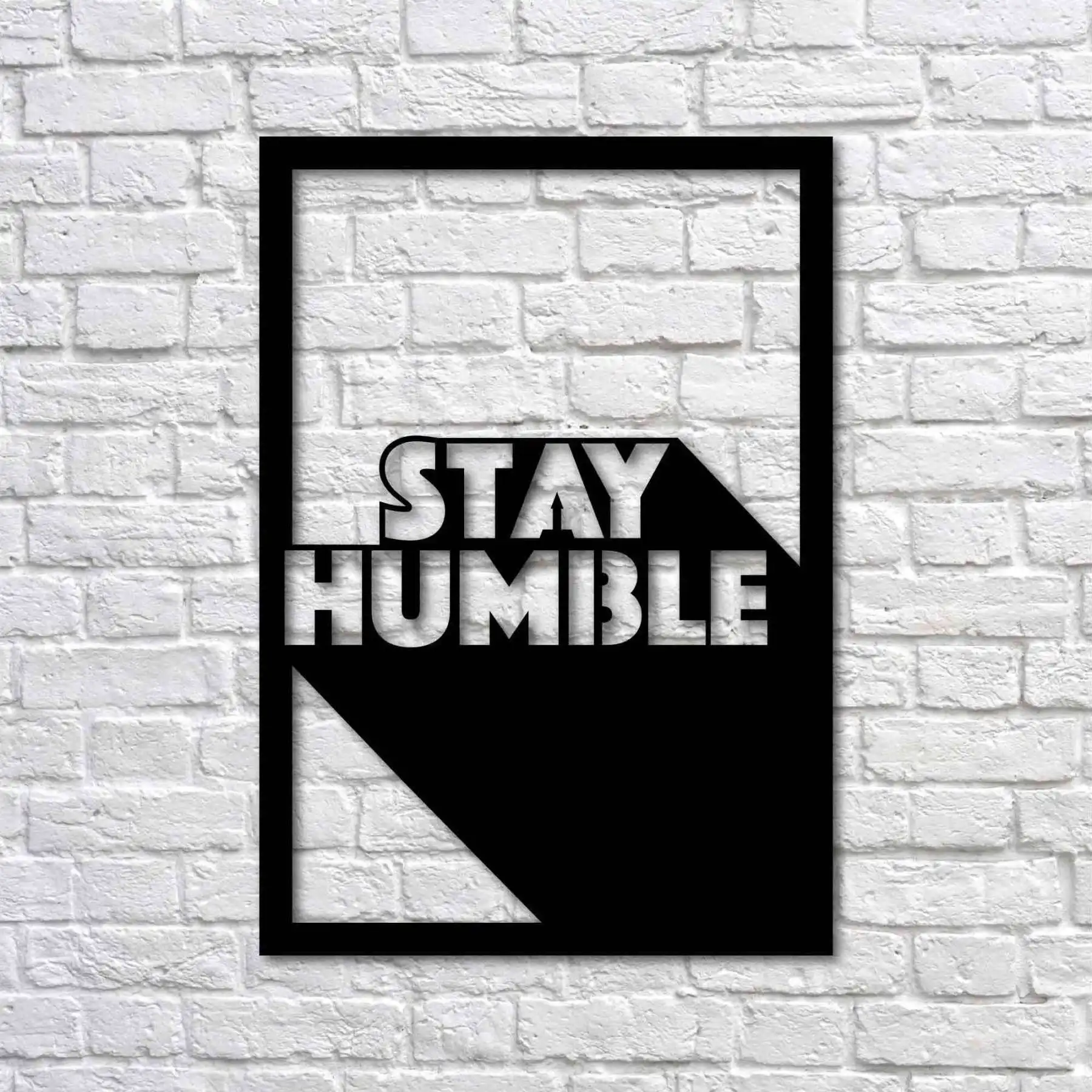 

Metal Wall Art Stay Humble Interior Decoration Home Decor Wall Hanging Home Decoration Wall Art 33x50 cm