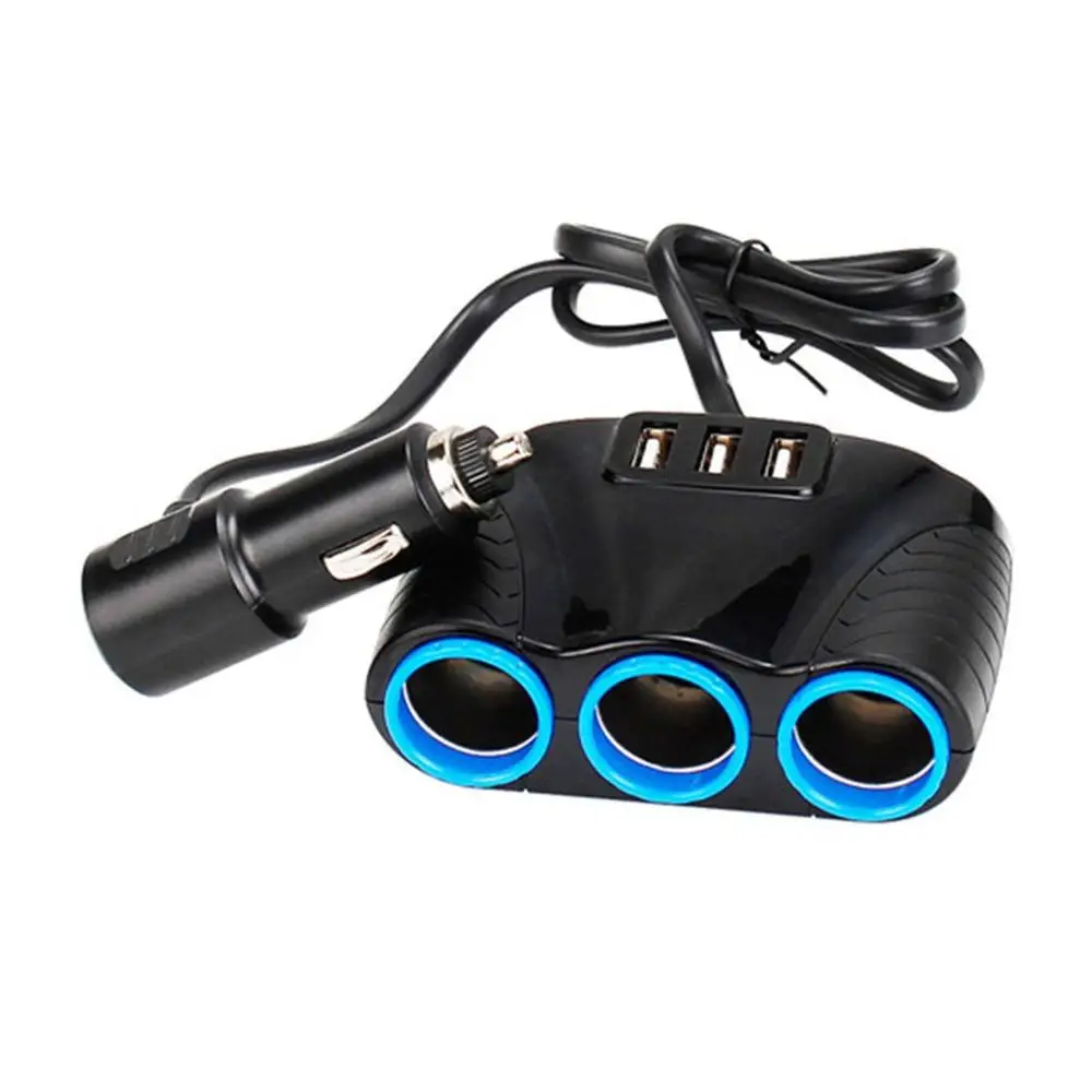 Портативный 3 USB порта пути Авто розетки разветвитель автомобильного