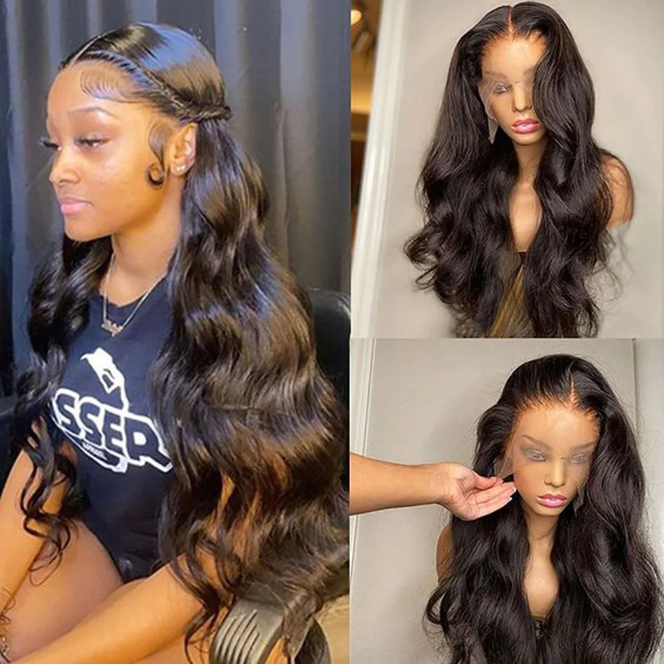 

Body Wave Lace Front Human Hair Wig For Black Women Pre Plucked Brazilian 13x6 Hd Lace Frontal Wigs 4x4 Lace Closure