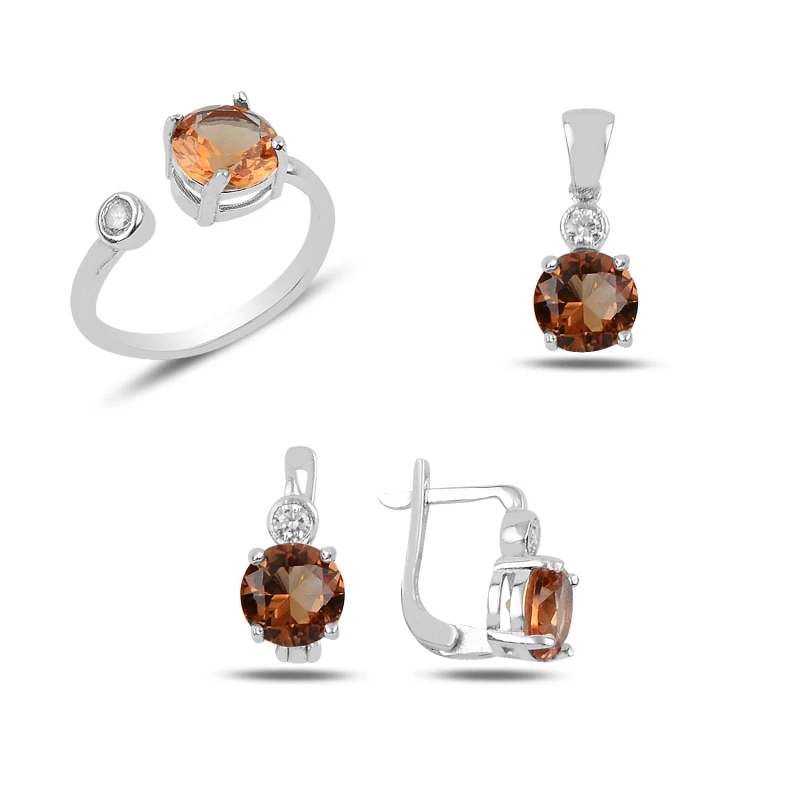 

Silver 925 Sterling Zircon & Zultanite Gemstone Set