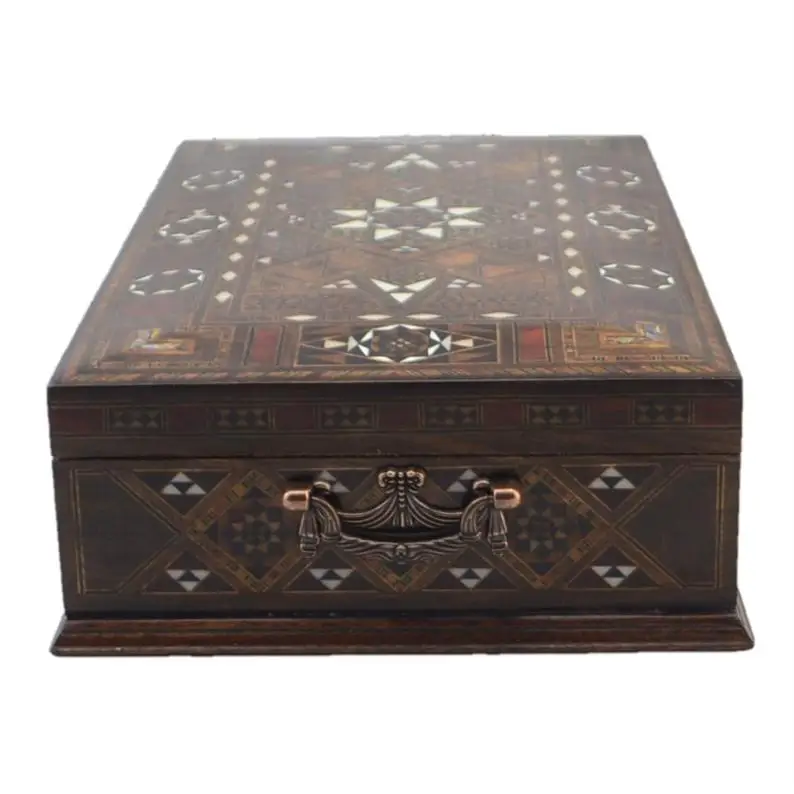 

Nostalgic Jewelry Accesorry Rosary Organizer Handmade Natural Solid Wooden Storage Box Rectangle Size