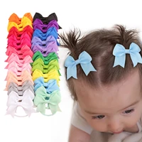 40pcs rainbow colors mini bow elastic hair bands grosgrain ribbon rubber bands baby girls ornaments scrunchies hair accessories