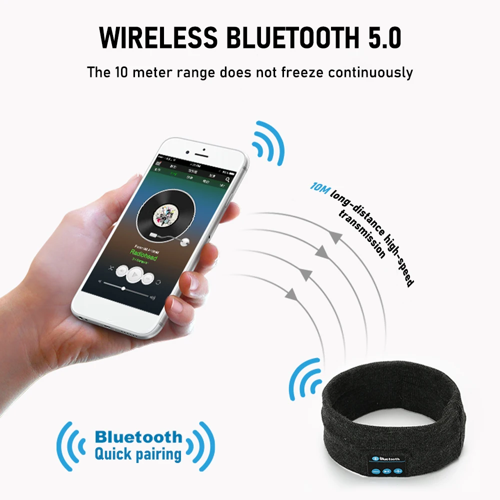Беспроводной Bluetooth телефон для занятий йогой и бегом эластичная регулируемая
