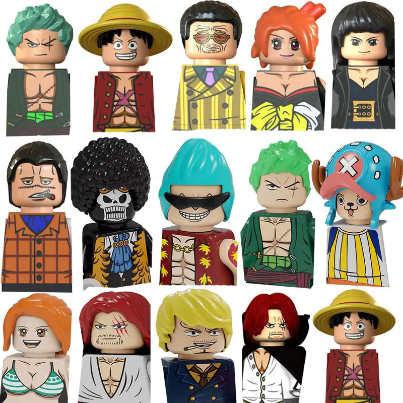 Конструктор Luffy Ace Zoro из аниме цельный кусок мини-фигурки героев сборные кирпичи