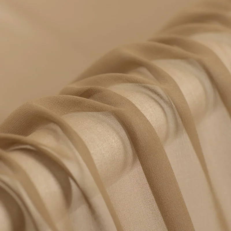 Шелковые ленты 100% чистый Шелковый жоржет 8 мм цвет кунжута ширина 114 см 45 дюймов