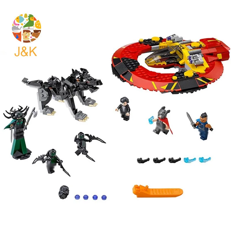 76084 434 шт. Супер герои серия Thor Ragnarok конечная Битва за Asgard s игрушки для детей 10747