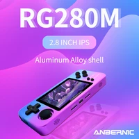 anbernic mini video game rg280m player retro handheld game console 2 8 inch open source system 64bit ps1 support video lossless