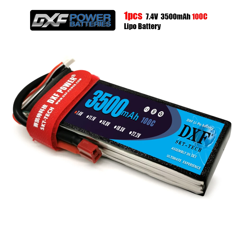Литий полимерный аккумулятор DXF 3500 мАч 7 4 В 100C 200C 2S XT60/DEANS/XT90/EC5 для AKKU Drone FPV грузовик