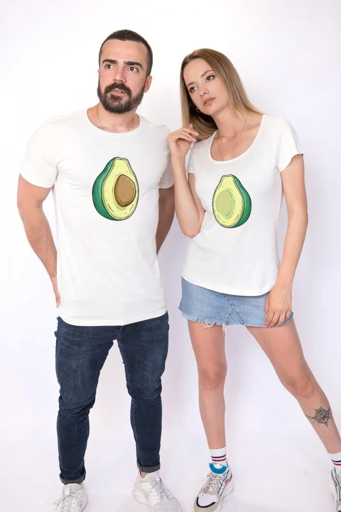 Angemiel Wear Dear The Boiler Avacado хлопковая белая футболка &quotВлюбленные&quot | Женская одежда