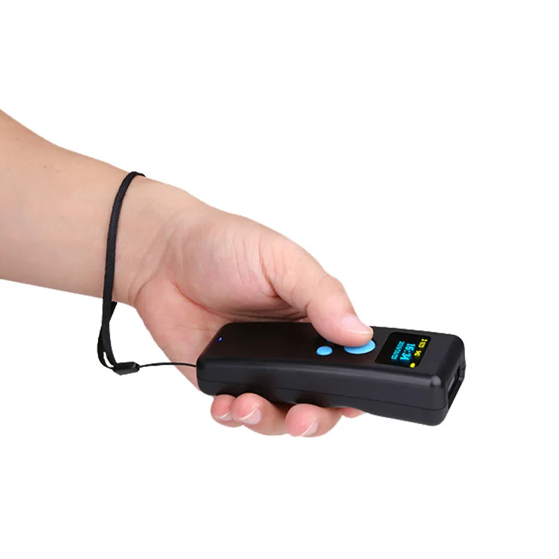 2D CMOS portable pocket Barcode reader wireless bluetooth QR code scanner with memory outdoor barcode scanner with display