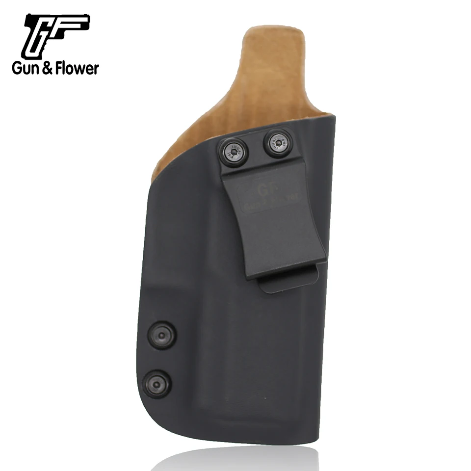 Черная кожаная кобура IWB Kydex с зажимом для ремня для SP365