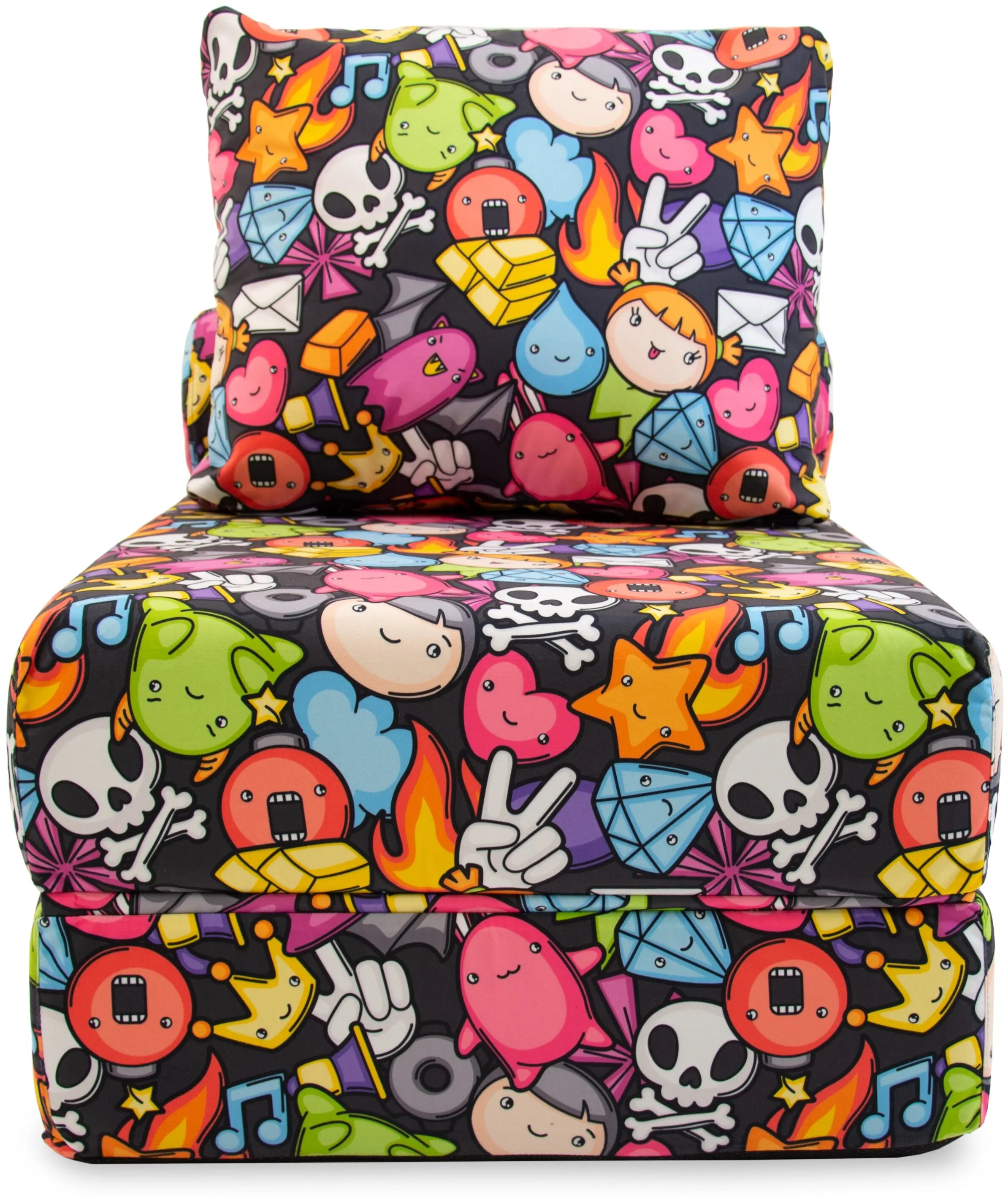 Baby anti-vandal folding chair bed with removable covers puff SPB 40(20)x70x100(200) cm |