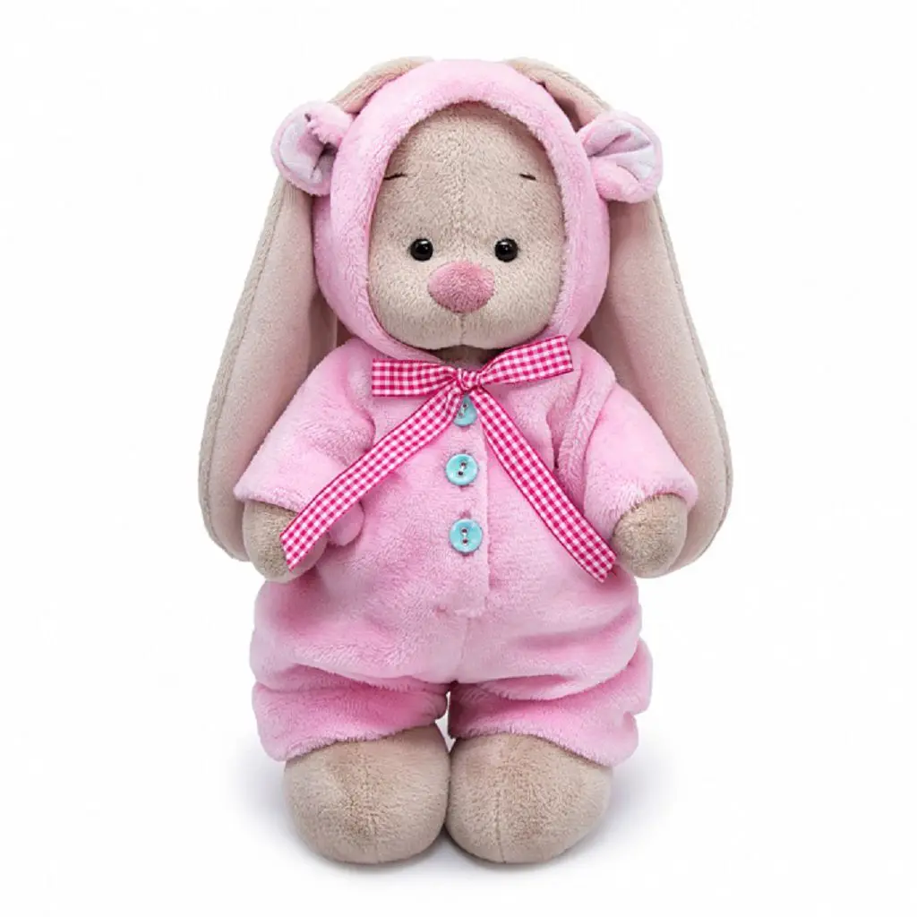 Soft toy bunny mi in fur overalls 25 cm | Stuffed & Plush Animals