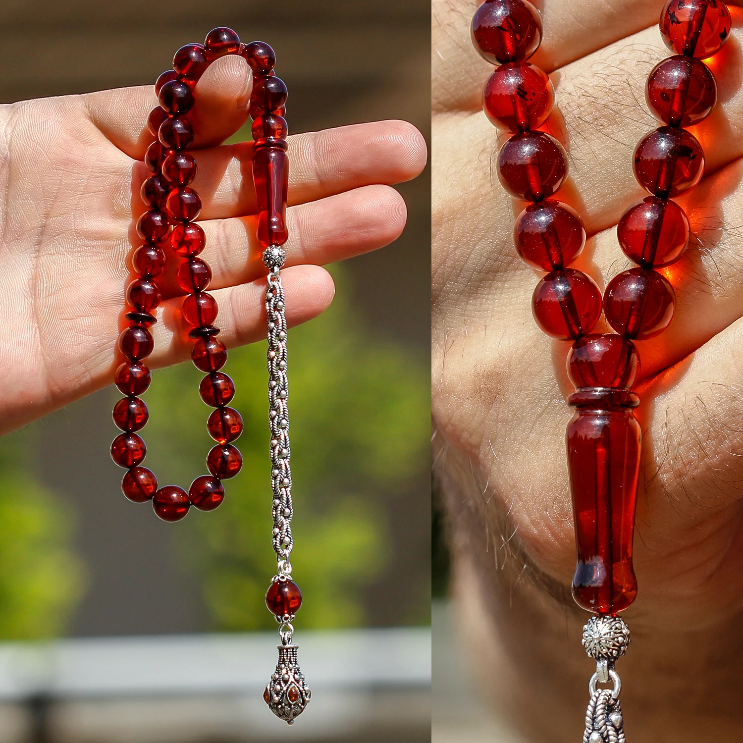 

Special Amber Tasbih with Sultan Whip Certificate Fashion Turkish Premium Quality Handmade Jawelery