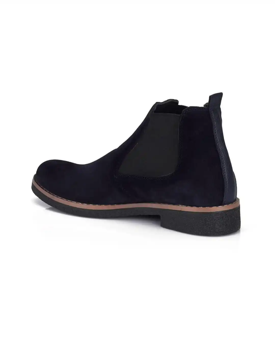 Мужские бархатные ботинки черные высокого качества. Бесплатная доставка.