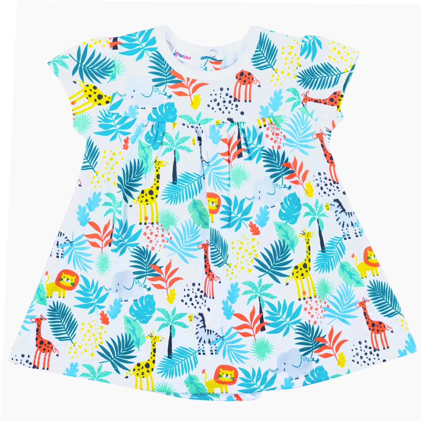 Платье летнее детское боди для девочки с коротким рукавом 100% хлопок интерлок