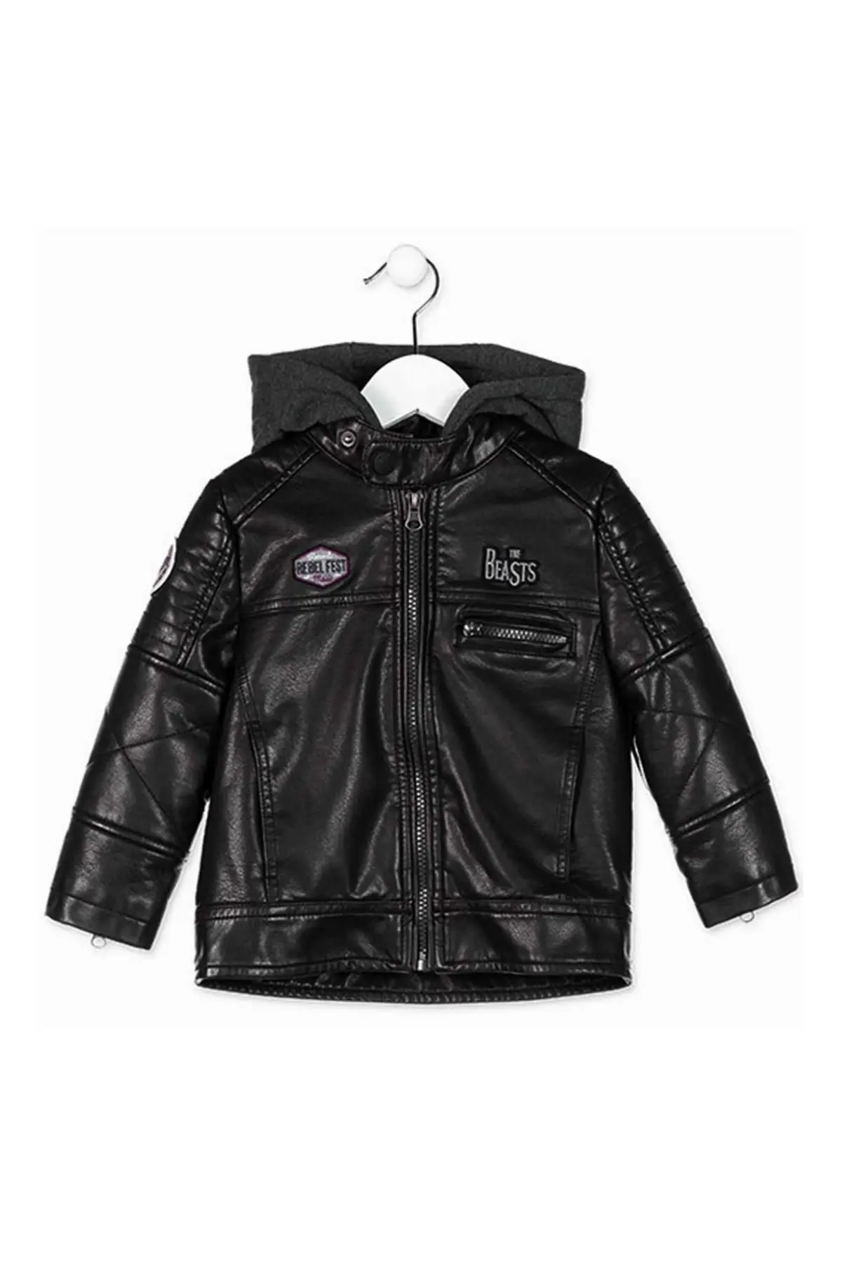 Losan/Детская куртка из искусственной кожи с капюшоном для мальчиков 057 8252001 038| |