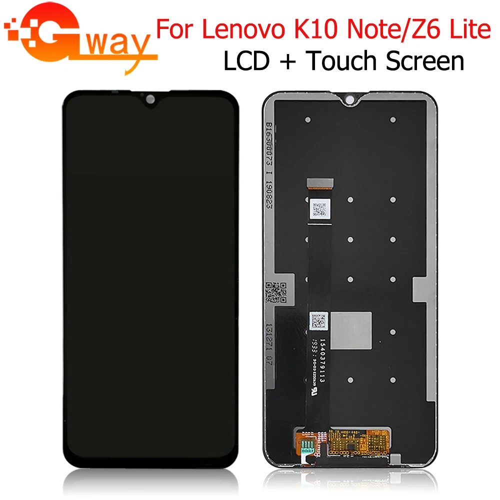 Оригинальный 100% протестированный ЖК-дисплей для Lenovo K10 Note, ЖК-дисплей с дигитайзером в сборе для Lenovo K10Note Z6 Lite L38111 Z6 Youth LCD