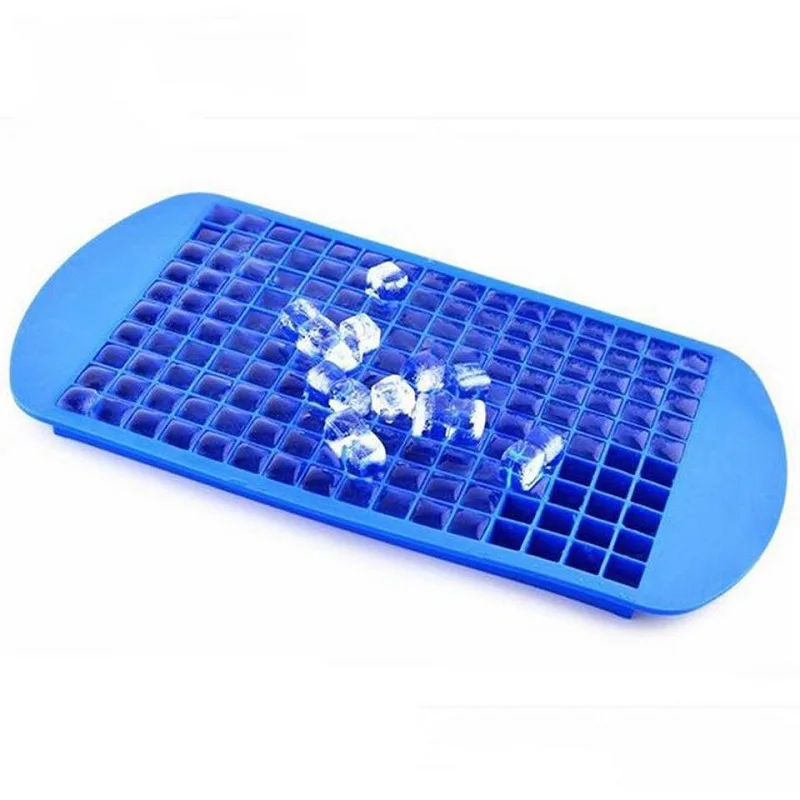 Wine  Barware Grid Small Square Food Grade Silicone Silicone Tiny Cube Shaped Ice Mold Cavity Silicone 160 Ice Cube Tray Mini Ice Cubes
